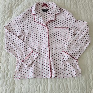 Kate Spade Heart Print Pajama Top XS